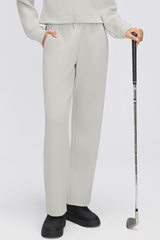 Women's Air Layer Elastic Toggle Wide Leg Athletic Pants