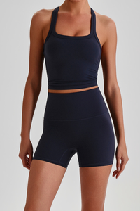 Women's High Impact Compression Tank Top&High Rise Short Set