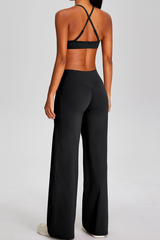 Women's Sports Sets:Twist Front Triangle Cup Bra & Pants