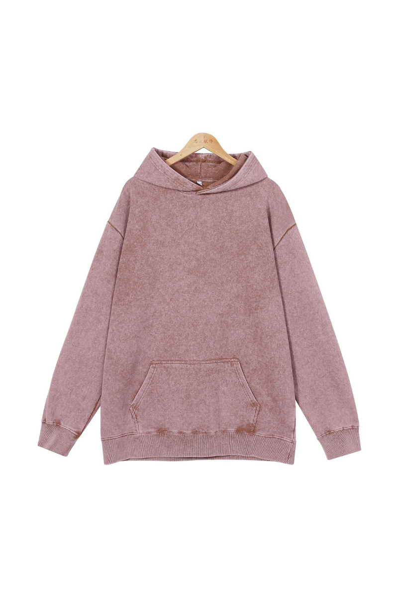 Unisex Fall 400G Heavyweight Washed Vintage Oversized Hoodie