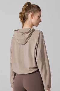 Women's Cool Touch Hooded Sun Protection Cropped Jacket