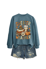 Women's Fall Cute Pumpkin Letter Print Relaxed Pullover
