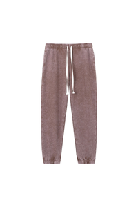 Unisex Fall Vintage Washed Elastic Waist Drawstring Joggers