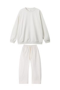 Women's Fall Set:Relaxed Pullover And Drawstring Sweatpants