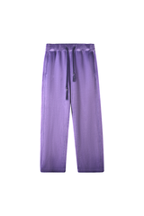 Unisex Fall 100% Cotton Washed Gradient Wide Leg Pants