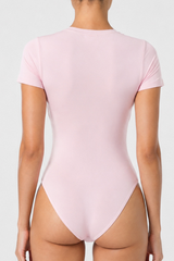 Women’s Athletic Crew Neck Short Sleeve Yoga Bodysuit