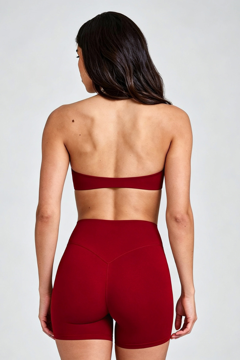 Women Halter Bra and High Waist Shorts Two Piece Set