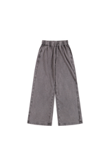 Unisex Fall Washed Adjustable Drawstring Hem Sweatpants