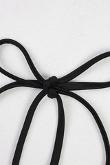 Women's Sexy Metal Button Halter Slit Cover-up Set