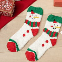 Women's Multicolor Christmas Gift Coral Fleece Socks