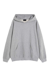 Unisex Fall 100% Cotton Solid Kangaroo Pocket Hoodie