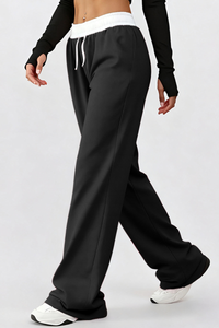 Women's Color-Blocked Drawstring Casual Pants