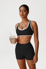 Women High-Waisted Butt-Lifting Yoga Set: Sports Bra + Shorts