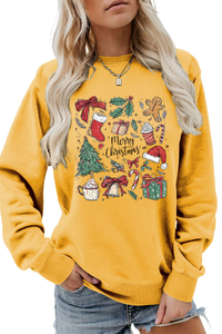 Women's Fall Merry Christmas Graphic Pullover