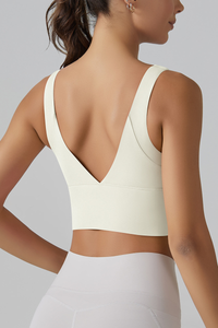 Women's Athletic V-back Wide Straps Bra