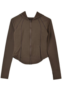 Reversible Brushed Sport Hooded Jacket
