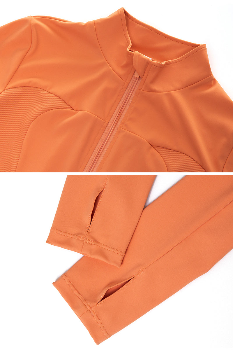 Front cardigan zipper track jacket