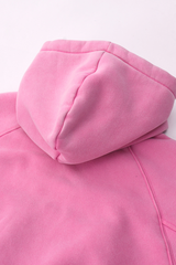 Women's Washed Short Hooded Sweatshirt