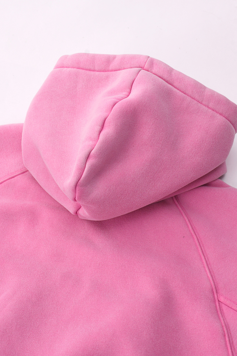 Women's Washed Short Hooded Sweatshirt