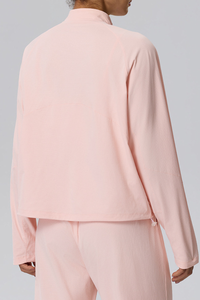 Women's Fall Half-Zip Drawstring Hem Mock Neck Athletic Top