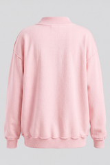 Women's Fall Drop Shoulder Loose Fleece Mock Neck Sweatshirt