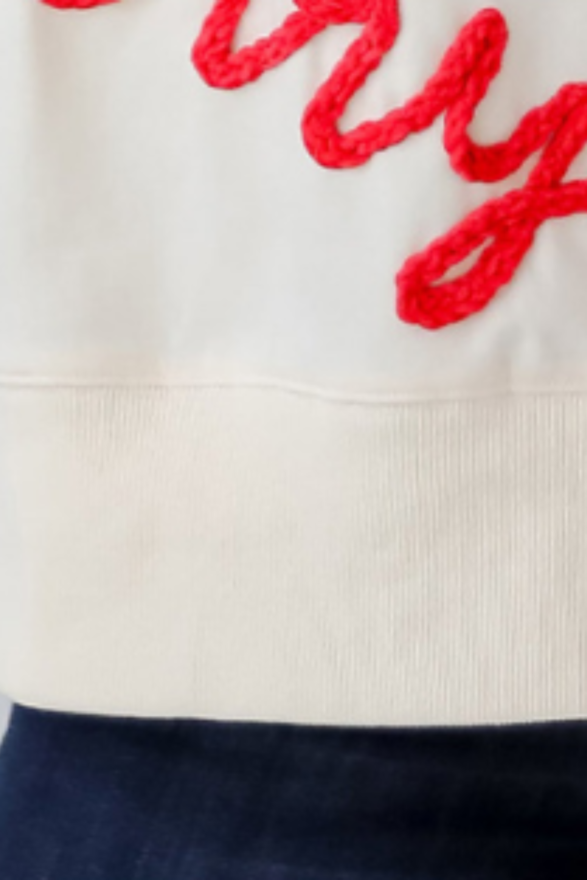 Women's Christmas Embroidery Bow Balloon Sleeve Sweatshirt