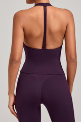 Women's V-neck Quick-Dry Fitting Sports Tank Top