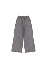 Unisex Fall Washed Adjustable Drawstring Hem Sweatpants