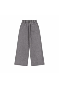 Unisex Fall Washed Adjustable Drawstring Hem Sweatpants