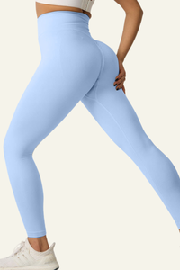 Women's High-waist Pleated Buttocks Lift Yoga Leggings