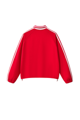 Unisex Preppy Fall 100% Cotton Side Striped Trim Sweatshirt