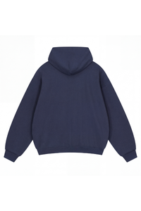 Unisex Fall Relaxed Drop Shoulder Full Zip Hooded Jacket