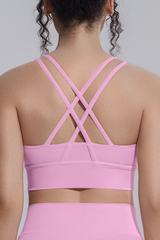 Women's Athletic Cross-Back Naked Feel Yoga Sports Bra
