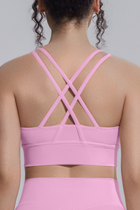 Women's Athletic Cross-Back Naked Feel Yoga Sports Bra