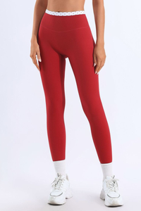 Women's High-Waist Polka Dot No Front Seam Yoga Leggings