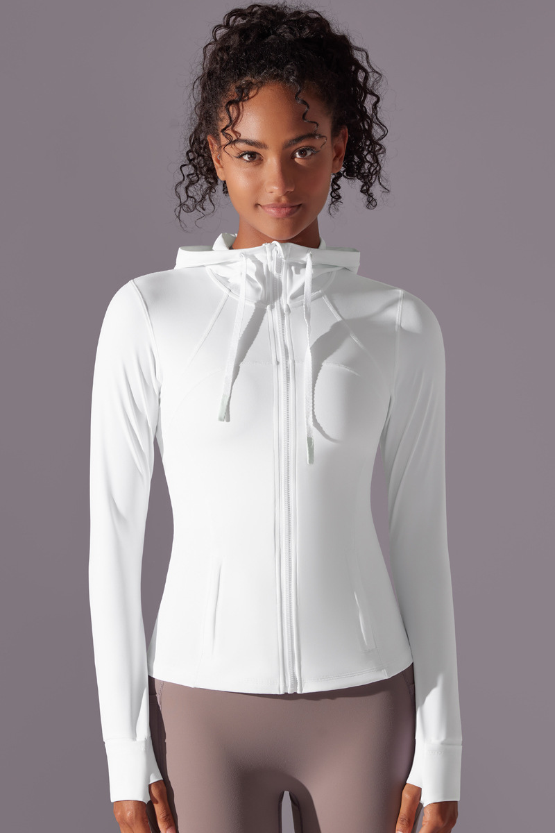 Women's Spring Slim-fit Hooded Quick-Dry Yoga Sports Jacket