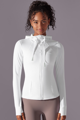 Women's Spring Slim-fit Hooded Quick-Dry Yoga Sports Jacket