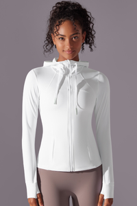 Women's Spring Slim-fit Hooded Quick-Dry Yoga Sports Jacket
