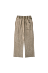 Unisex Fall 100% Cotton Vintage Wax Washed Wide Leg Pants