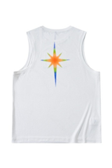 Men's Raglan Crew Neck Printed Quick Dry Athletic Tank Top