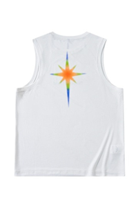 Men's Raglan Crew Neck Printed Quick Dry Athletic Tank Top