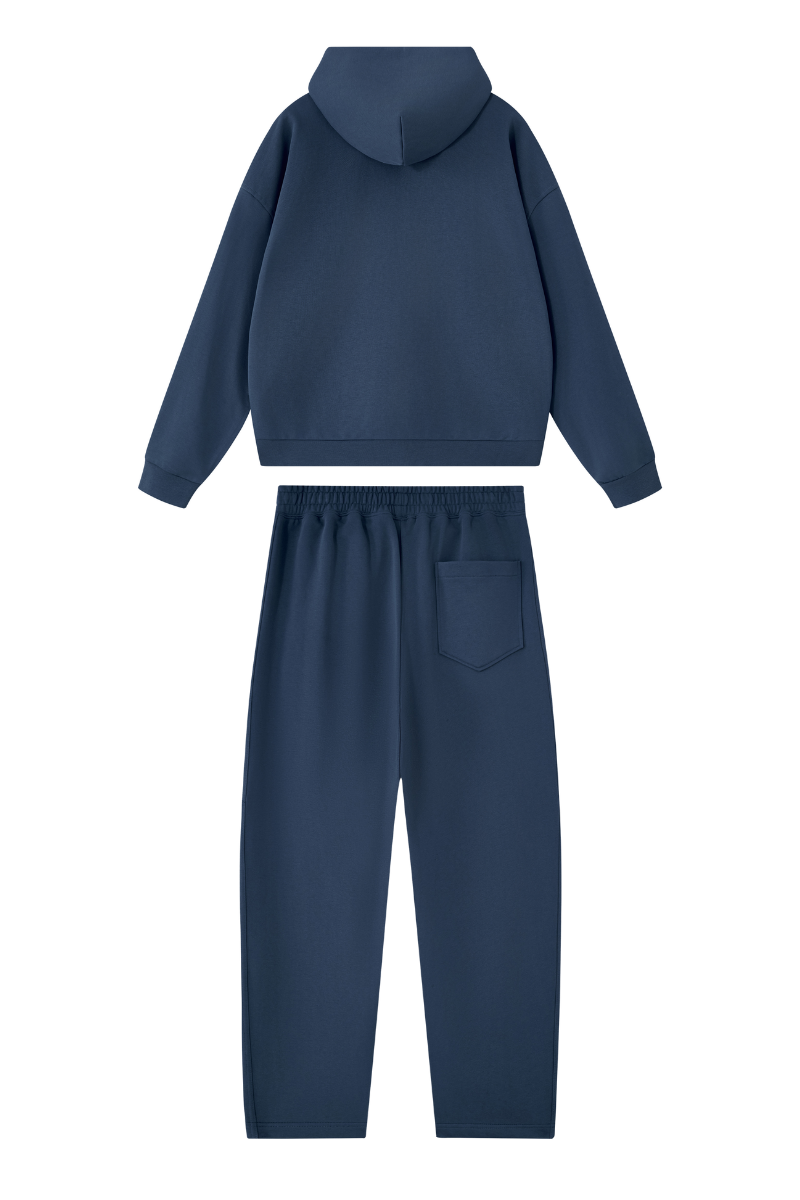 Men's Fall Set:Heavyweight Hoodie And Curved Sweatpants