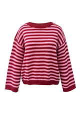 Women's Fall/Winter Knit Striped Knit Color Block Sweater