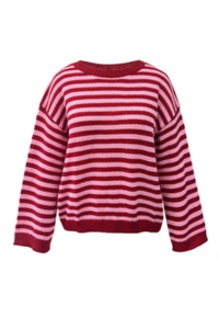 Women's Fall/Winter Knit Striped Knit Color Block Sweater
