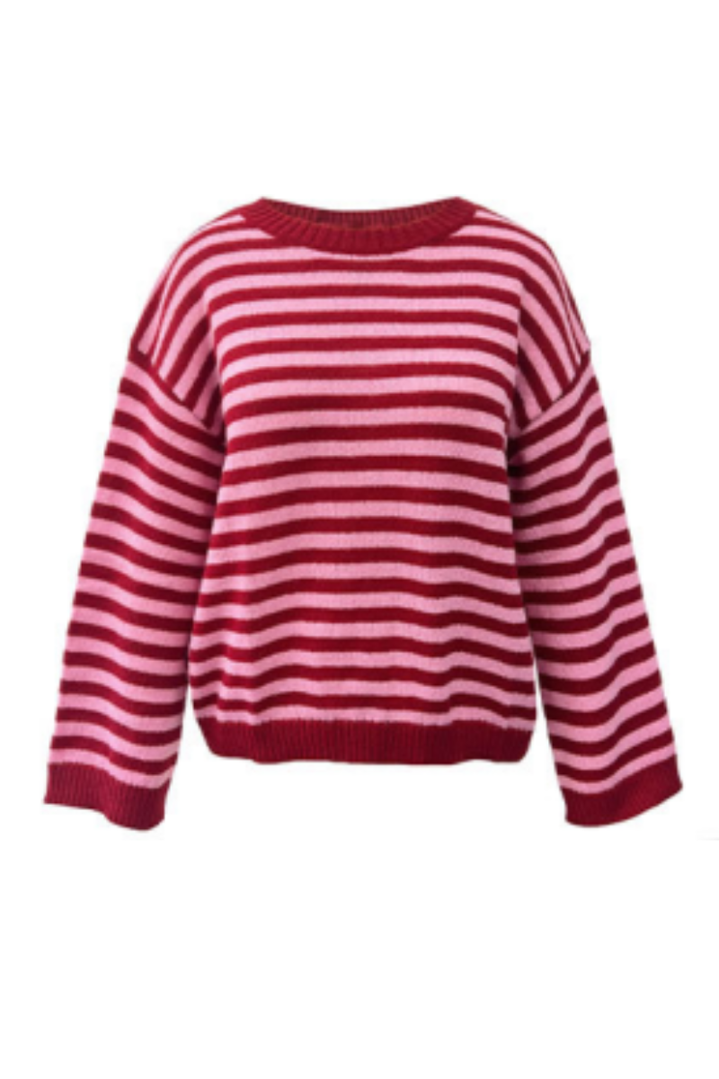 Women's Fall/Winter Knit Striped Knit Color Block Sweater