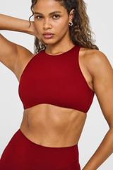 Women's High-Stretch Cutout Back Padded Sports Top