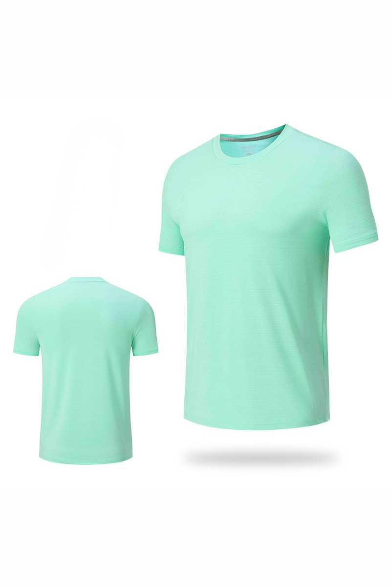 Men Stripe Quick Dry Athletic Short Sleeve T-Shirt