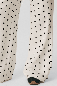 Women's Fall Polka Dot 1/4Zip Sweatshirt And Pants Set