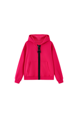 Men's Loungewear Color Block Big Tooth Zipper Hooded Jacket