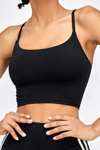 Women's Cross-Strapped U-Neck Sports Tank Top